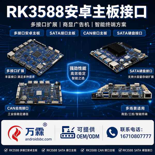 漳州自助终端厂商的RK3588 SATA存储主板选型现场 — RK3588主板接口配置