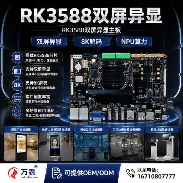 芜湖直播录播一体机厂商RK3588双屏会议教学主板配置现场 — 双屏异显与6TOPS AI部署