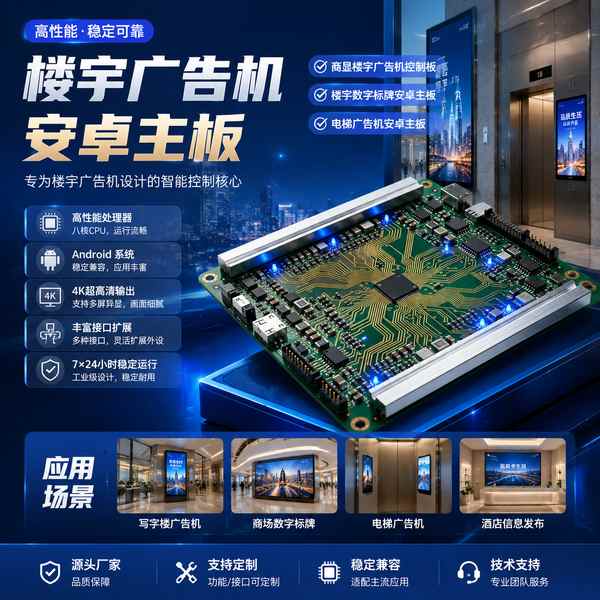 双鸭山楼宇广告机安卓主板出口方案怎么选?出口主板批发价与OEM/ODM合作解析
