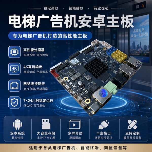 克拉玛依瑞芯微电梯广告机安卓主板怎么选？全平台部署应用与跨境出口方案