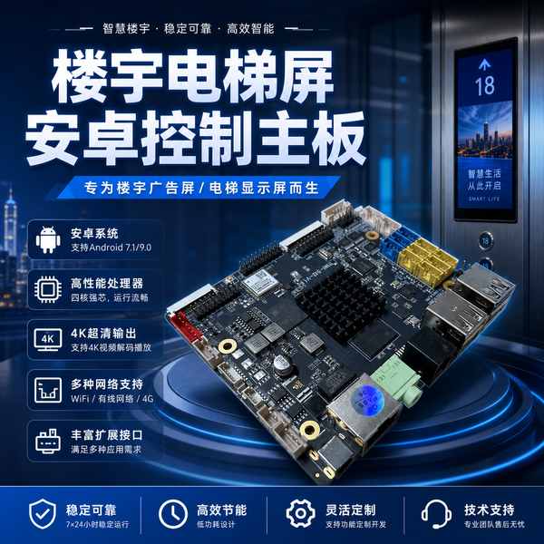 克拉玛依电梯数字标牌安卓主板怎么选？电梯数字标牌部署应用与跨境出口方案