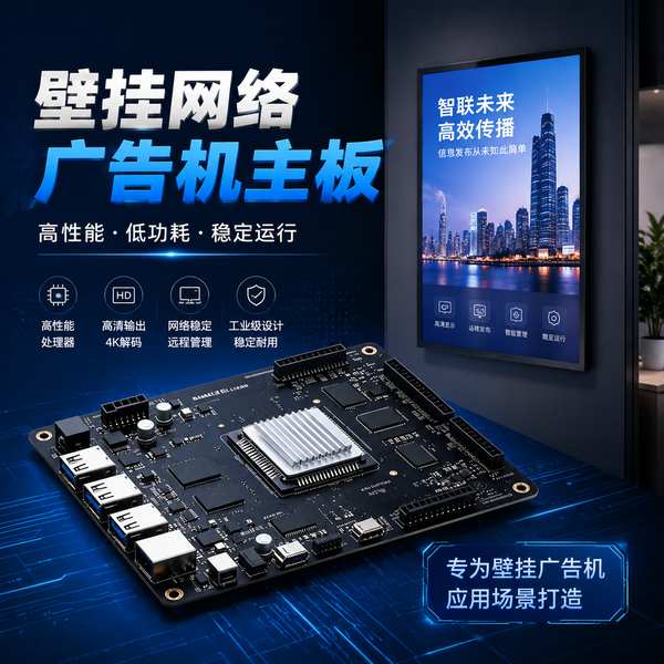 壁挂商显触摸屏主板实拍 — 哈尔滨商显渠道在售的工业级安卓控制板卡