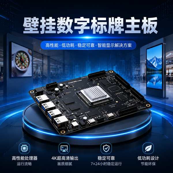 三明博物馆壁挂商显安卓主板部署现场 — 云CMS远程发布与4K高清解码运行