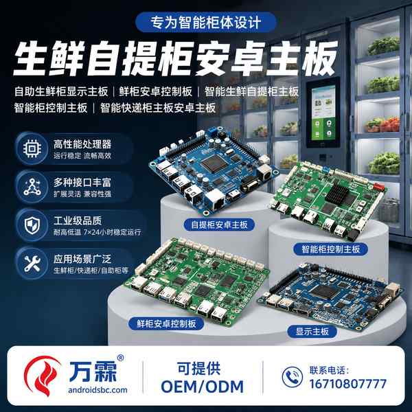 双屏异显智能柜主板实拍 — 合肥生鲜零售渠道在用的工业级安卓控制板卡