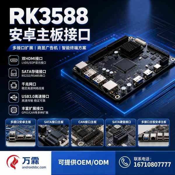 RK3588 M.2 NVMe接口主板哈尔滨渠道实拍 RK3588 M.2 NVMe接口主板实拍 — 哈尔滨智能终端渠道在用的瑞芯微RK3588多接口工业安卓板卡